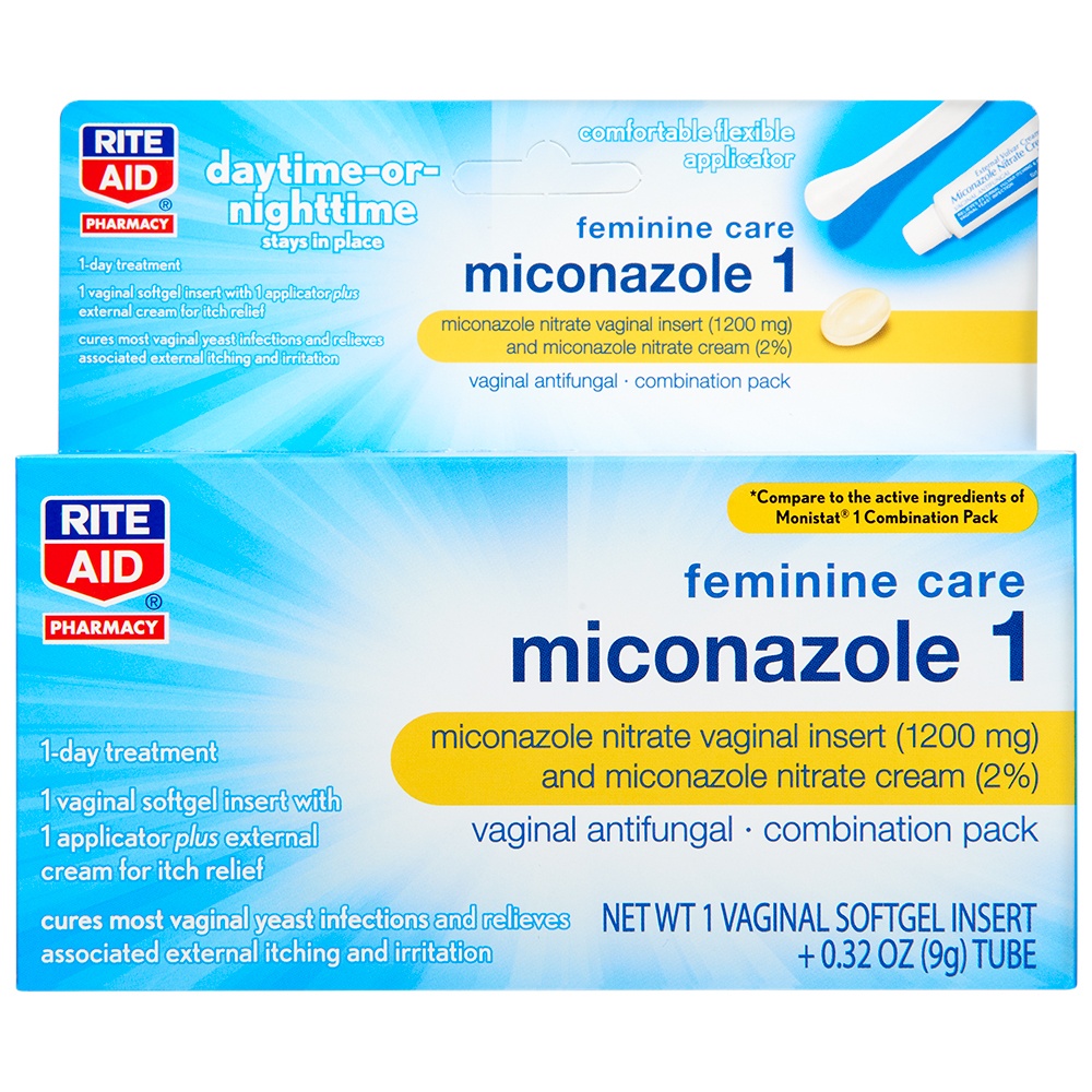 slide 1 of 2, Rite Aid Ra Micon 1 Ovule D/N Combo, 1 ct