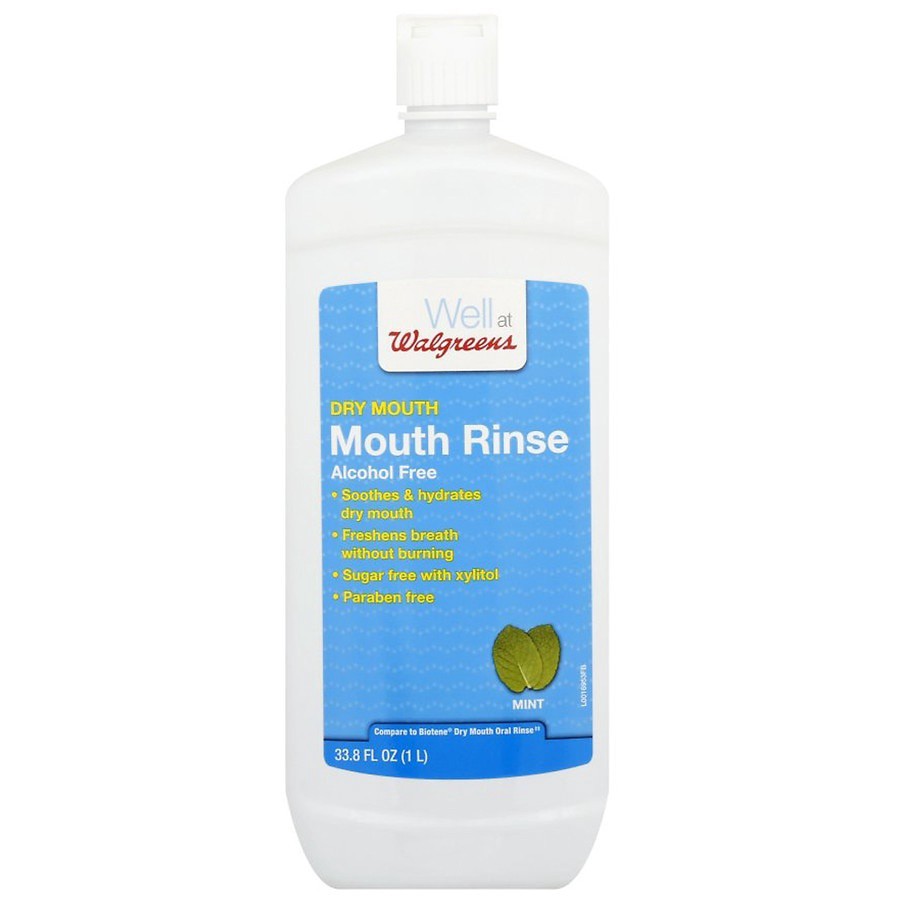 slide 1 of 5, Walgreens Mint Dry Mouth Rinse, 33.8 fl oz