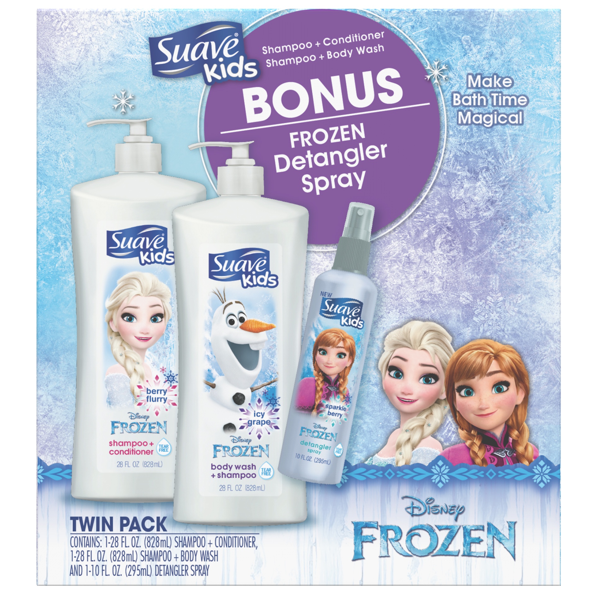 slide 1 of 1, Suave Kids Shampoo / Conditioner / Body Wash Disney Frozen Gift Pack, 1 ct