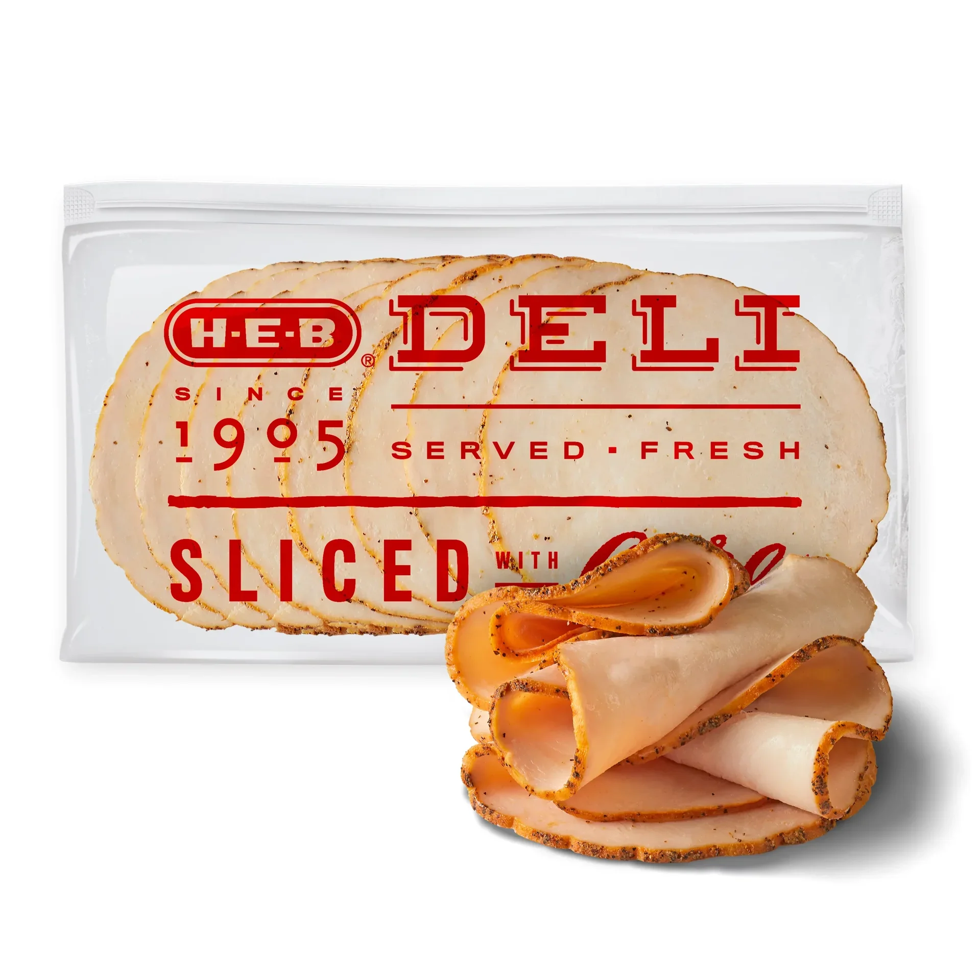 slide 1 of 1, H-E-B Deli #2 Sliced Rotisserie-Flavored Chicken Breast, per lb