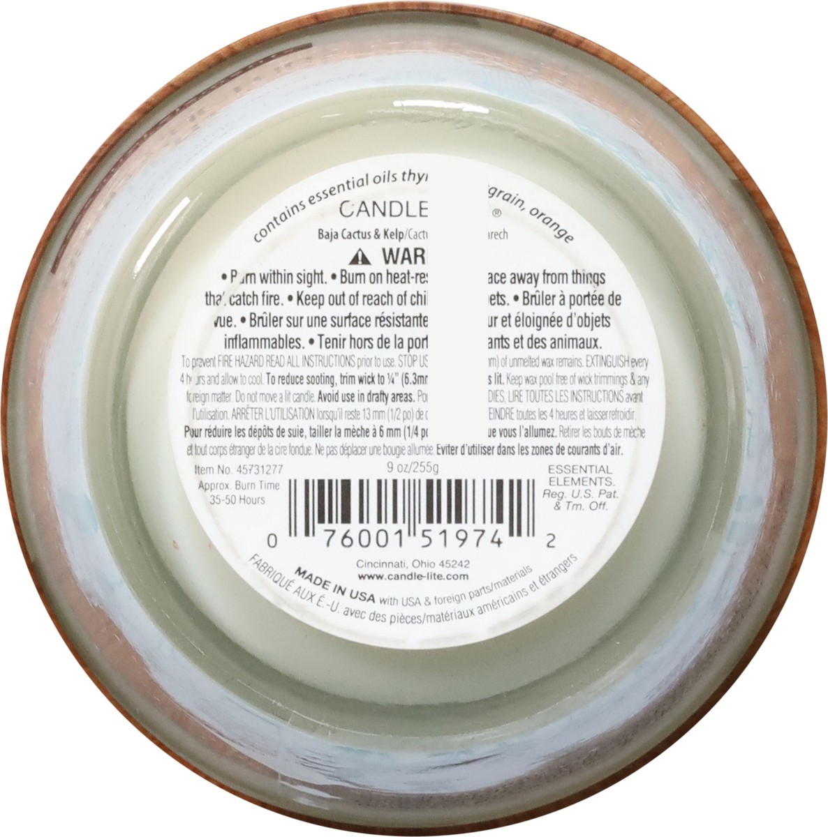 slide 10 of 12, Essential Elements Baja Cactus + Kelp Candle 1 ea, 1 ct