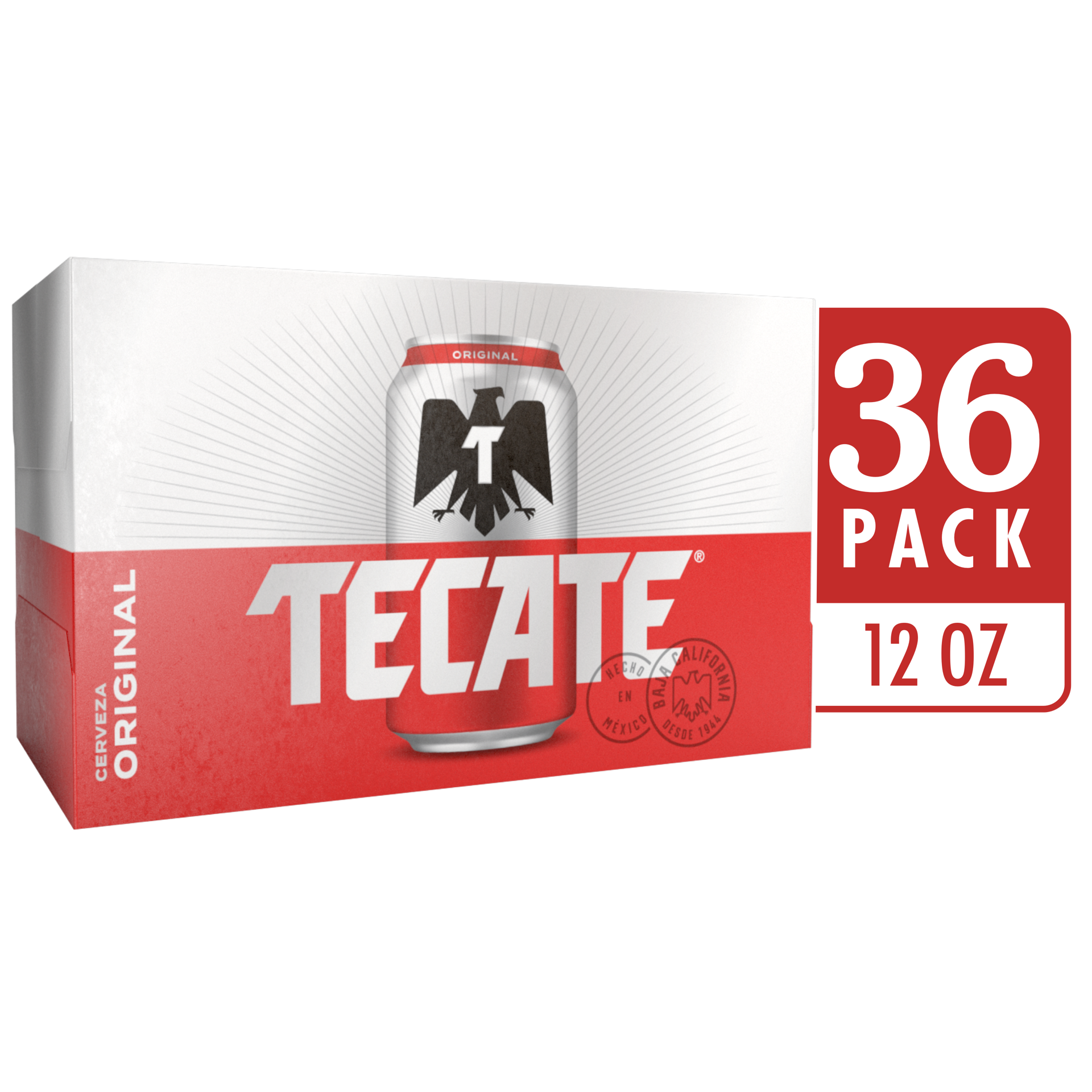 slide 3 of 3, Tecate Original Lager Beer 36 - 12 fl oz Cans, 36 ct