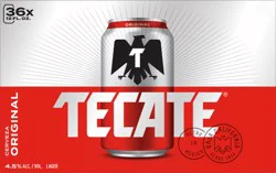 Tecate Original Mexican Lager Beer, 36 Pack, 12 fl oz Cans