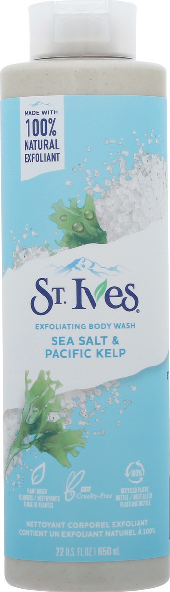 slide 8 of 12, St. Ives Sea Salt & Pacific Kelp Exfoliating Body Wash 22 fl oz, 22 fl oz