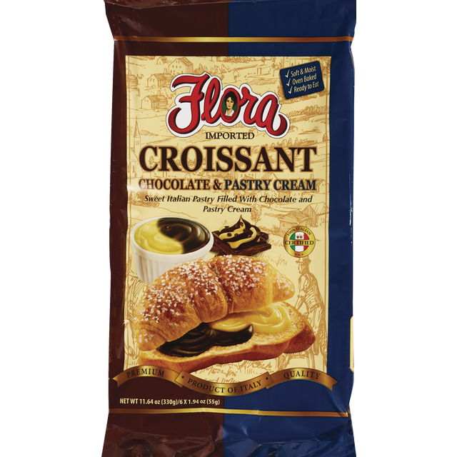 slide 1 of 1, Flora Croissant Chocolate & Pastry Cream, 45 gram
