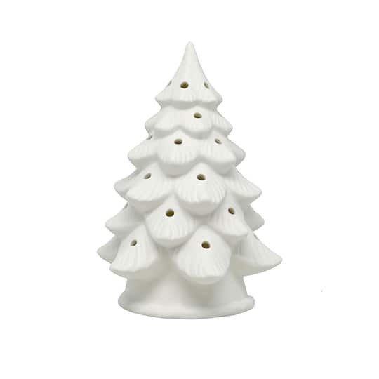 slide 1 of 5, 8" Led Diy Ceramic Christmas Tree Decor By Make Market, 5.8 in x 5.8 in x 8.1 in