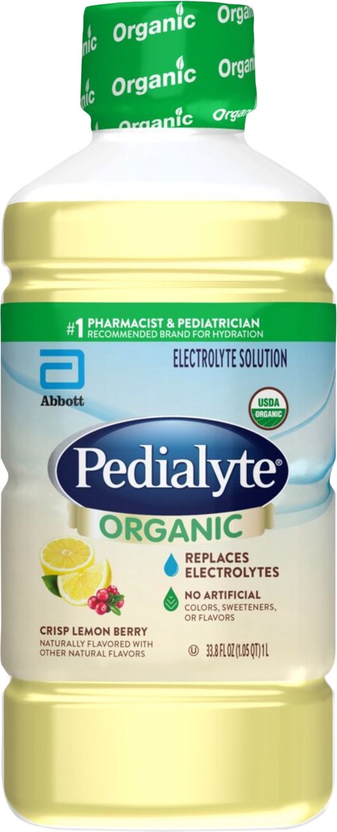 slide 4 of 4, Pedialyte Organic Crisp Lemon Berry Electrolyte Solution - 33.8 fl oz, 33.8 fl oz