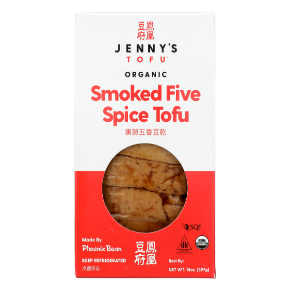 slide 1 of 1, Jennys Tofu Jenny's Tofu Smoked Five Spice Organic, 8 oz., 8 oz