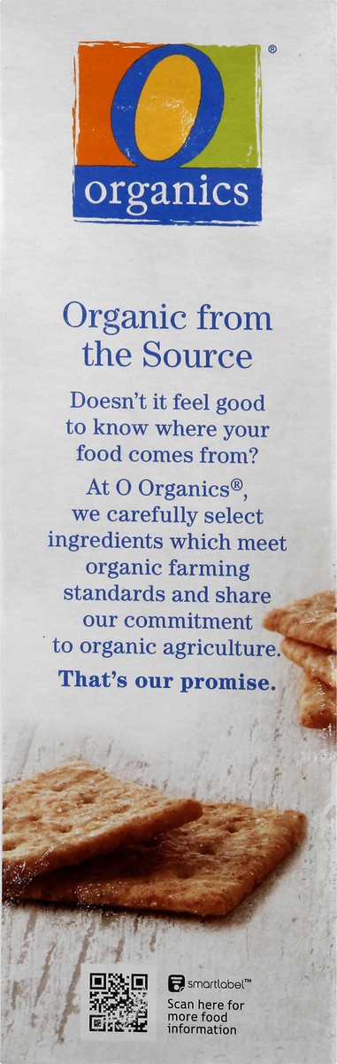 slide 7 of 9, O Organics Crackers, Organic, Thin Wheat, 8 oz