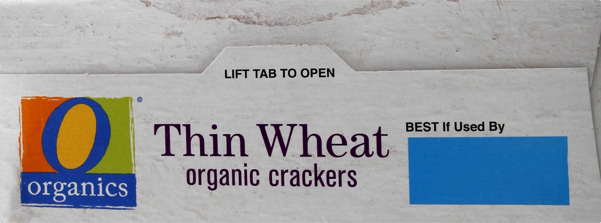 slide 9 of 9, O Organics Crackers, Organic, Thin Wheat, 8 oz