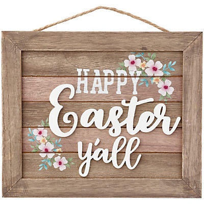 slide 1 of 1, Destination Holiday Happy Easter Y'All Wall Decor, 1 ct