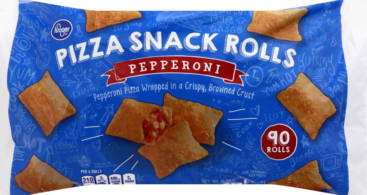 slide 2 of 11, Kroger Pepperoni Pizza Snack Rolls, 90 ct; 0.5 oz