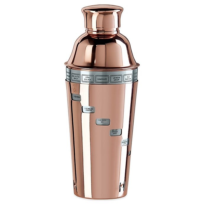 slide 1 of 2, Oggi Copper Plated Dial A Drink Cocktail Shaker, 1 ct