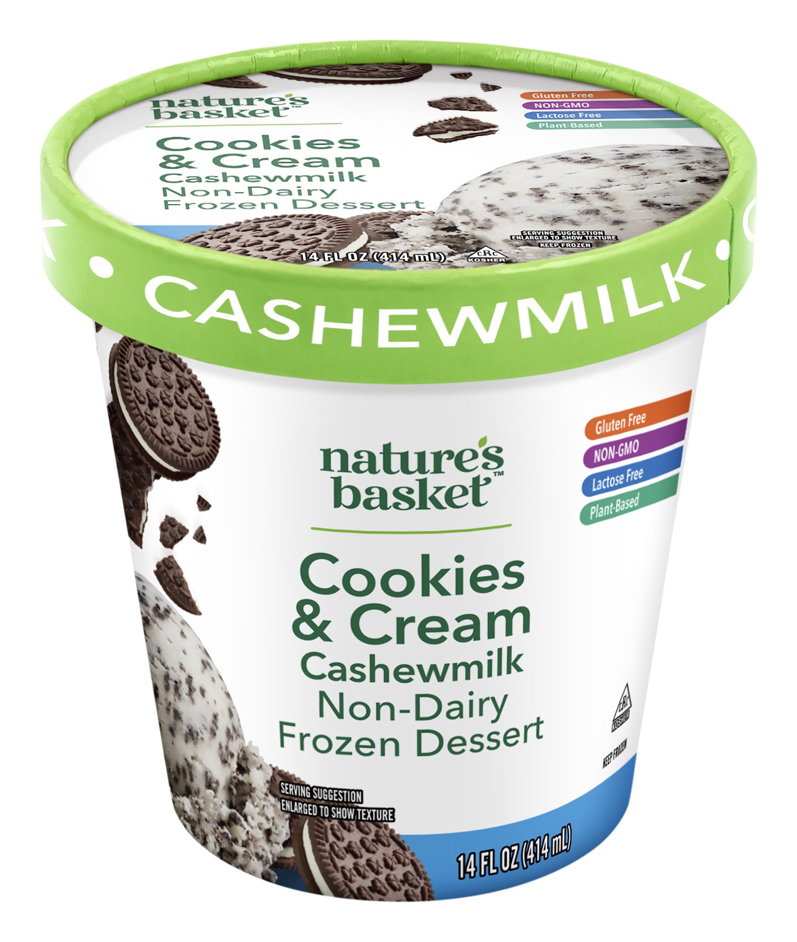 slide 1 of 1, nature's basket Nb Cashew Gelato Cook N Cream, 14 oz