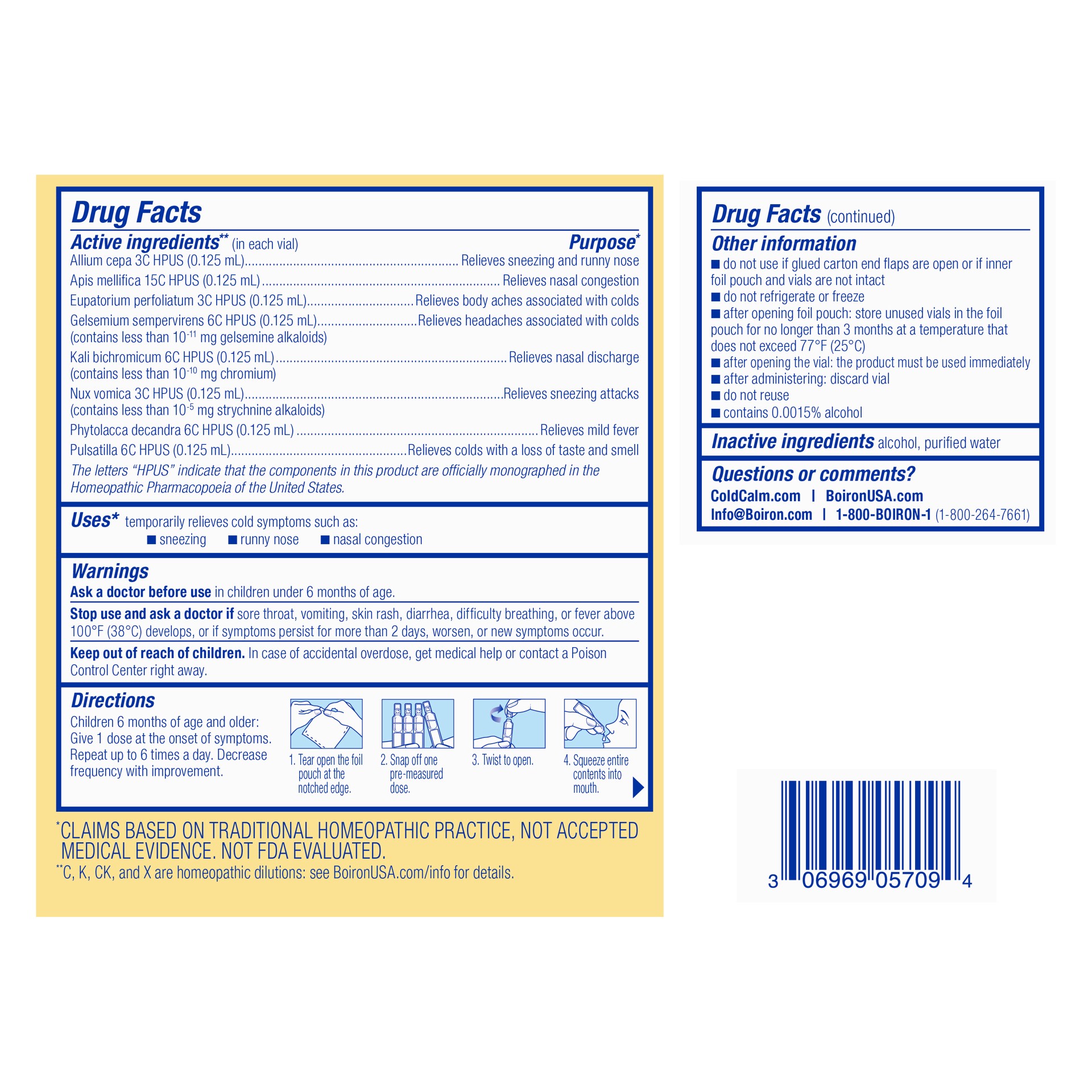 slide 3 of 9, Boiron Cold Relief 30 ea, 30 ct