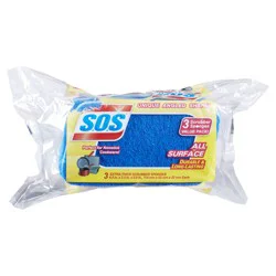 S.O.S. Scrubber Sponge 3 ea