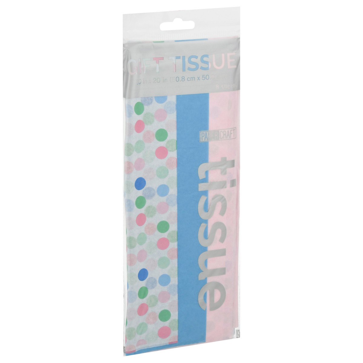 slide 2 of 9, IG Design Group Blue and Pink Pastel Dots Tissue Paper, 8 ct