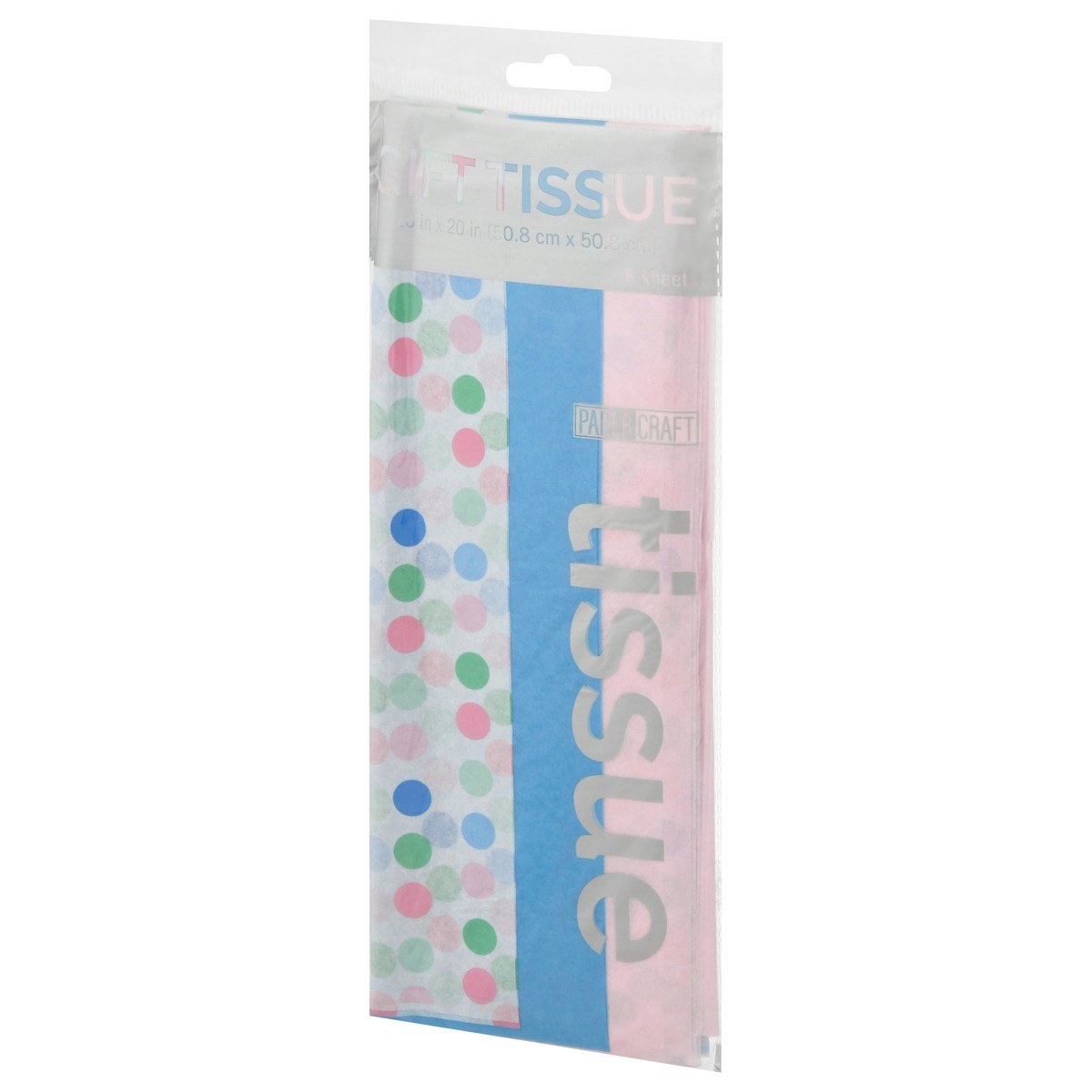 slide 3 of 9, IG Design Group Blue and Pink Pastel Dots Tissue Paper, 8 ct