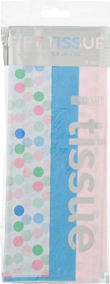 slide 7 of 9, IG Design Group Blue and Pink Pastel Dots Tissue Paper, 8 ct
