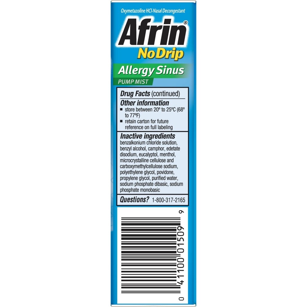 slide 3 of 4, Afrin No Drip Allergy Sinus Mist Pump, 0.5 fl oz