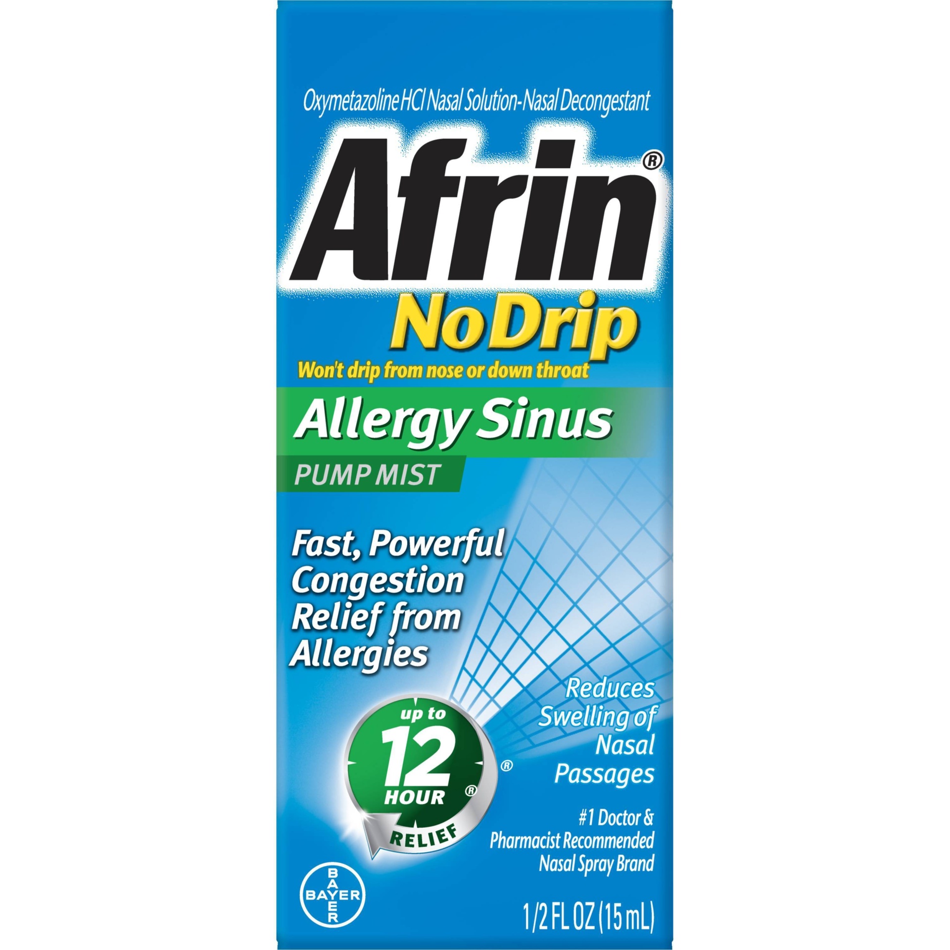 slide 1 of 4, Afrin No Drip Allergy Sinus Mist Pump, 0.5 fl oz