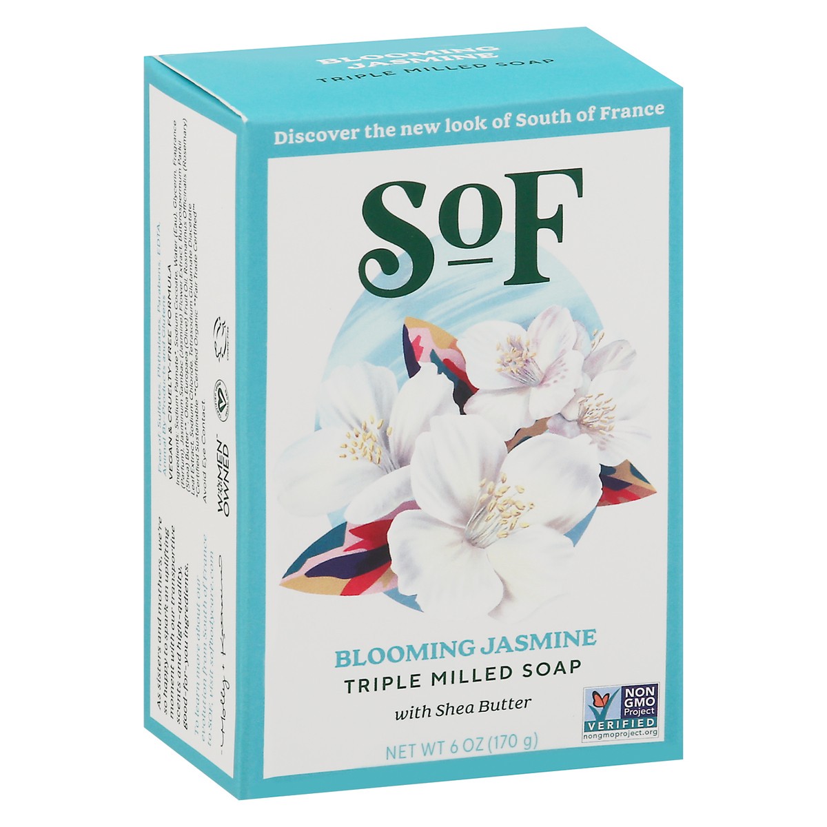 slide 2 of 14, SOF Triple Milled Blooming Jasmine Soap 6 oz, 6 oz