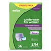 slide 10 of 17, Meijer Underwear for Women, Maximum Absorbency, Small/Medium, 36 ct