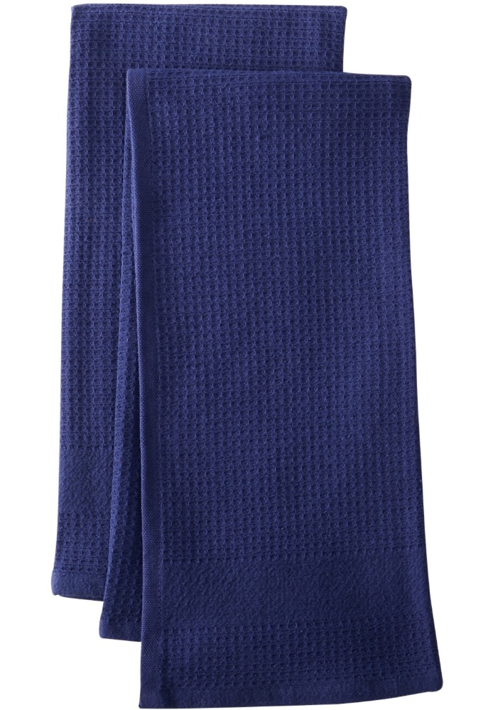slide 1 of 1, Dash of That Woven Waffle Kitchen Towel Set - Blue, 2 ct