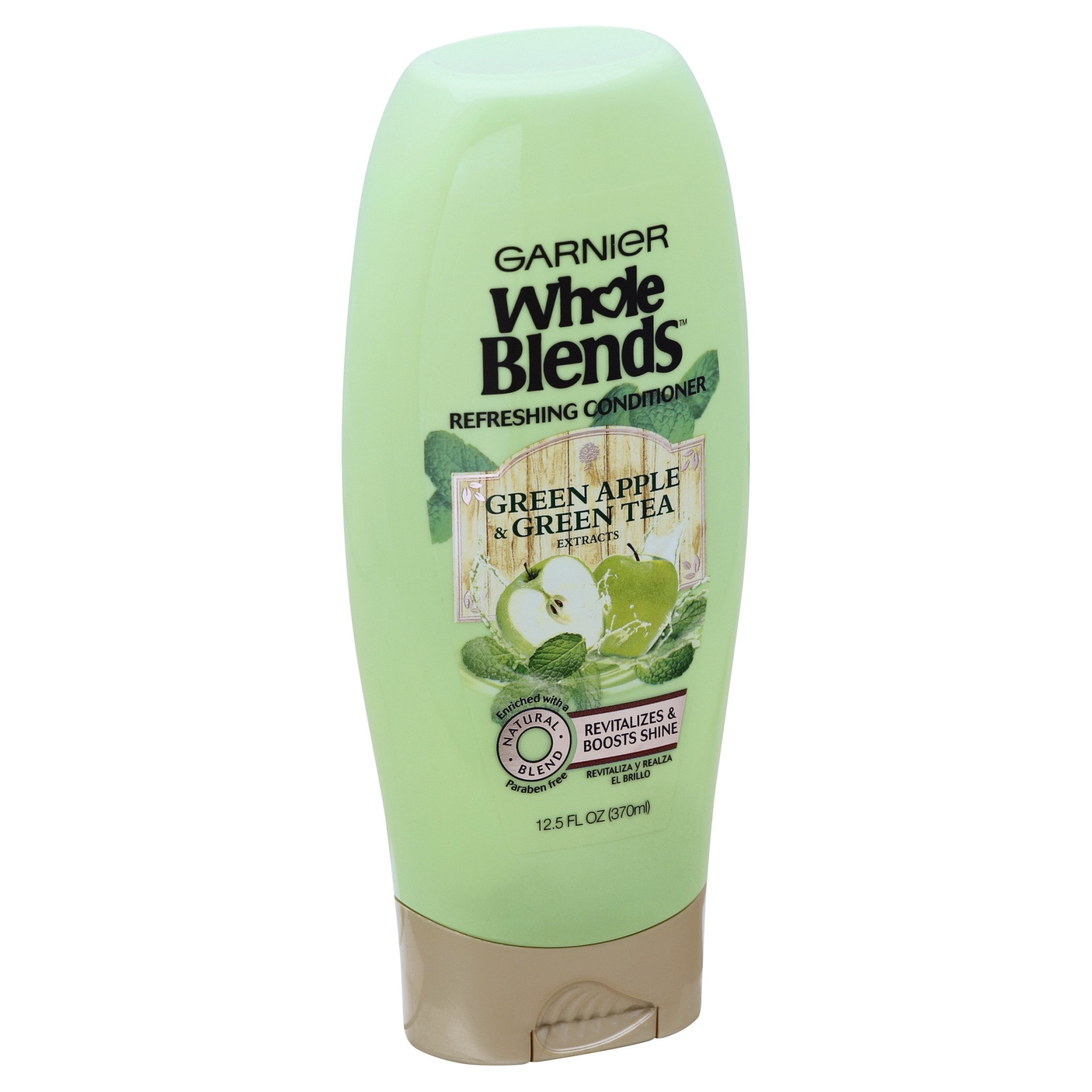 slide 1 of 1, Garnier Whole Blends Conditioner With Green Apple & Green Tea Extracts, 12.5 fl oz