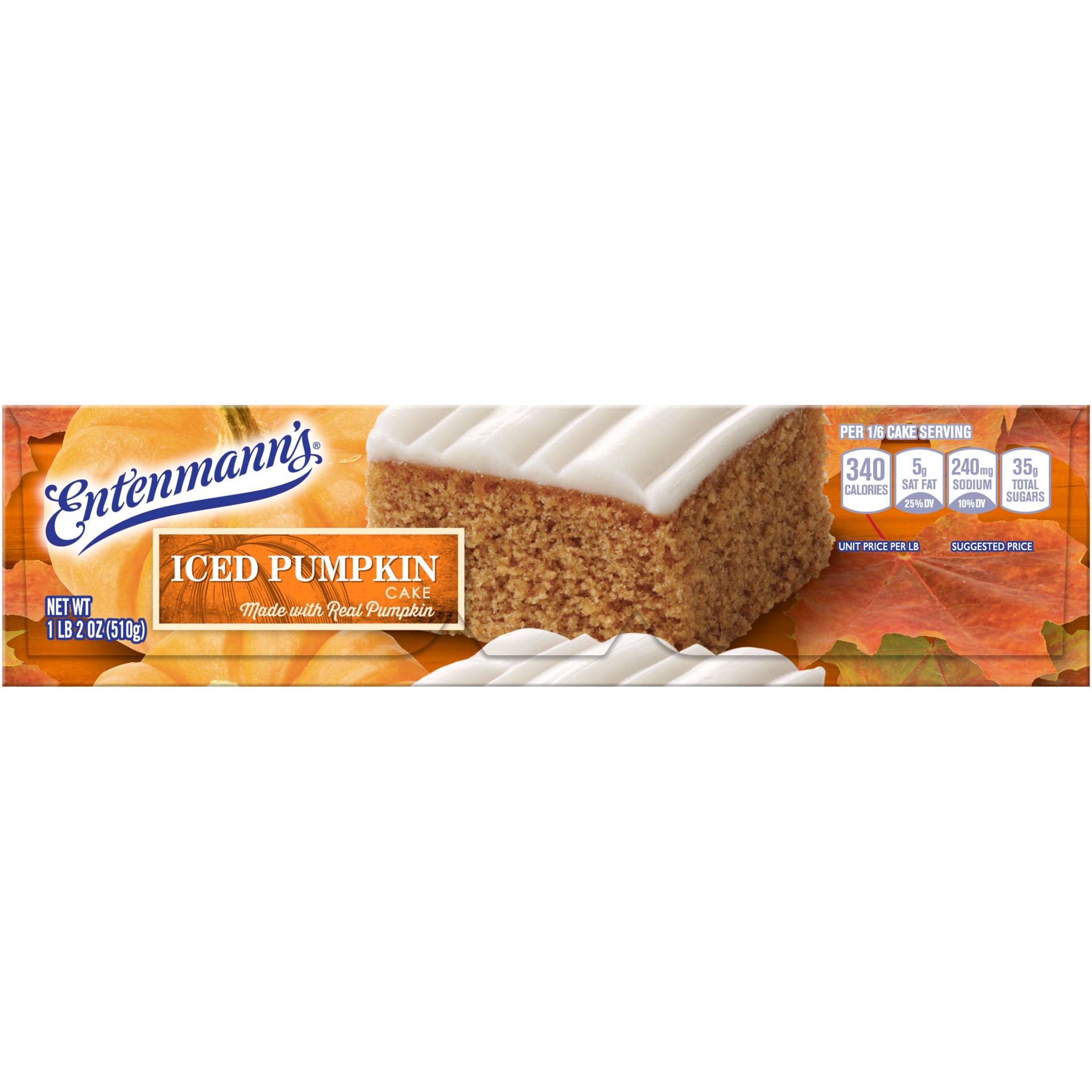 slide 5 of 7, Entenmann's Iced Pumpkin Cake, 18 oz