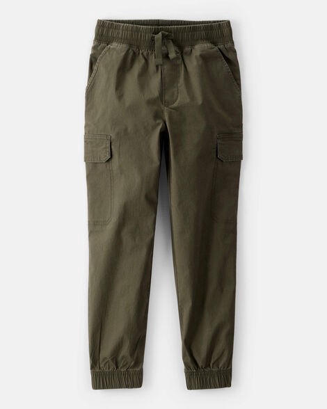 slide 1 of 4, Boys Cotton Fashion Cargo Pants - Green Green 5, 1 ct