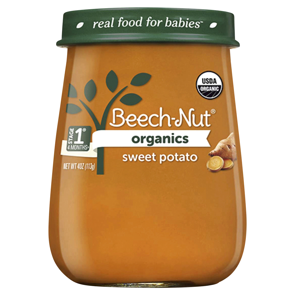 slide 1 of 1, Beech-Nut Stage 1 Just Organic Sweet Potatoes Baby Food Jar, 4.25 oz