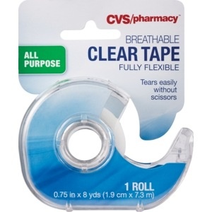 slide 1 of 1, CVS Health All Purpose Breathable Clear Tape, 1 ct