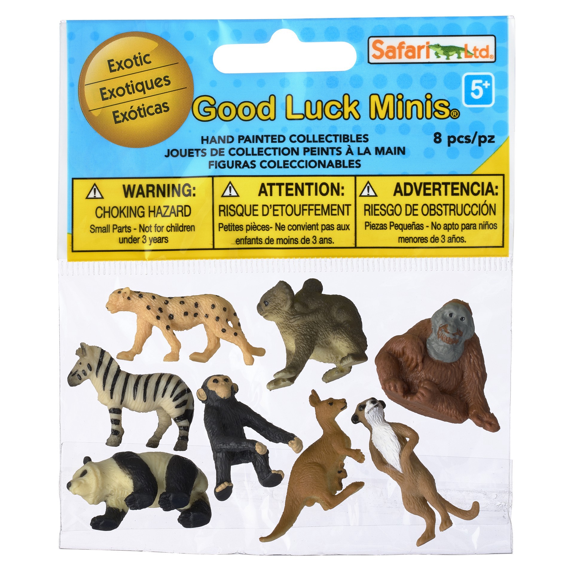 slide 3 of 5, Safari Ltd. Safari Ltd Good Luck Minis Exotic Fun Pack, 4.02 in x 3.74 in x 0.39 in