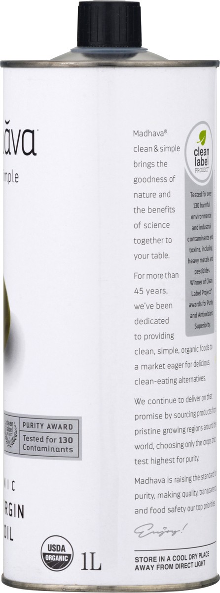 slide 6 of 9, Madhava Organic Extra Virgin Olive Oil 33.8 oz, 33.8 oz