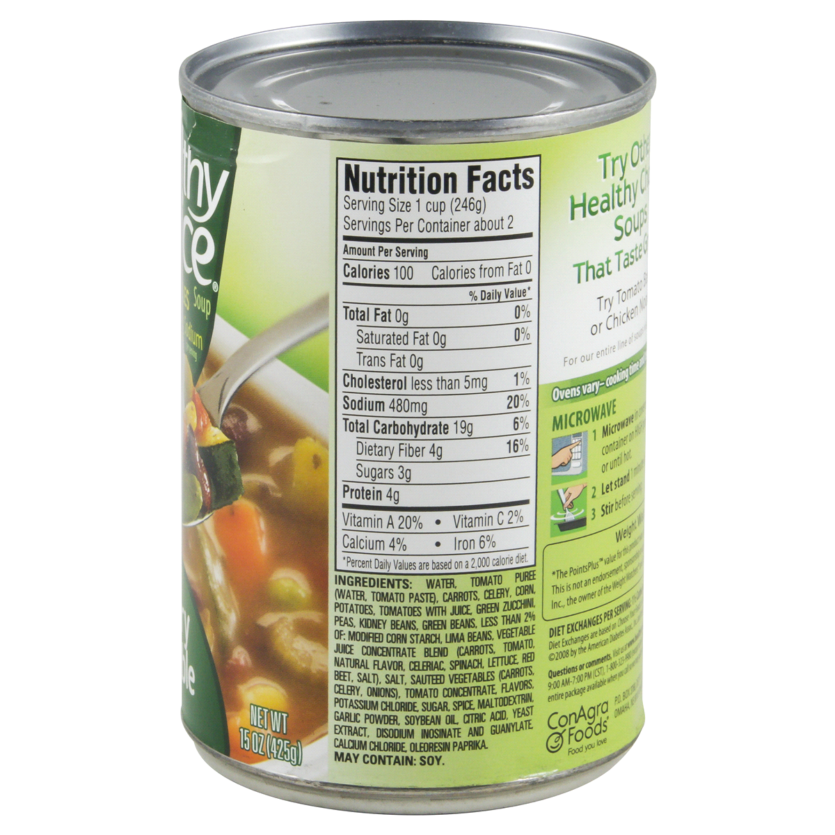 slide 4 of 4, Healthy Choice Country Vegetable Soup, 15 oz