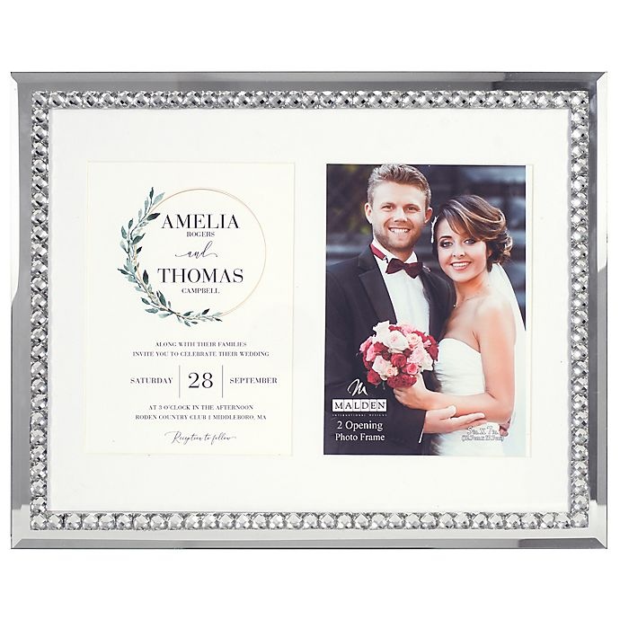 slide 1 of 1, Glitter Metal Picture Frame, 5 in x 7 in