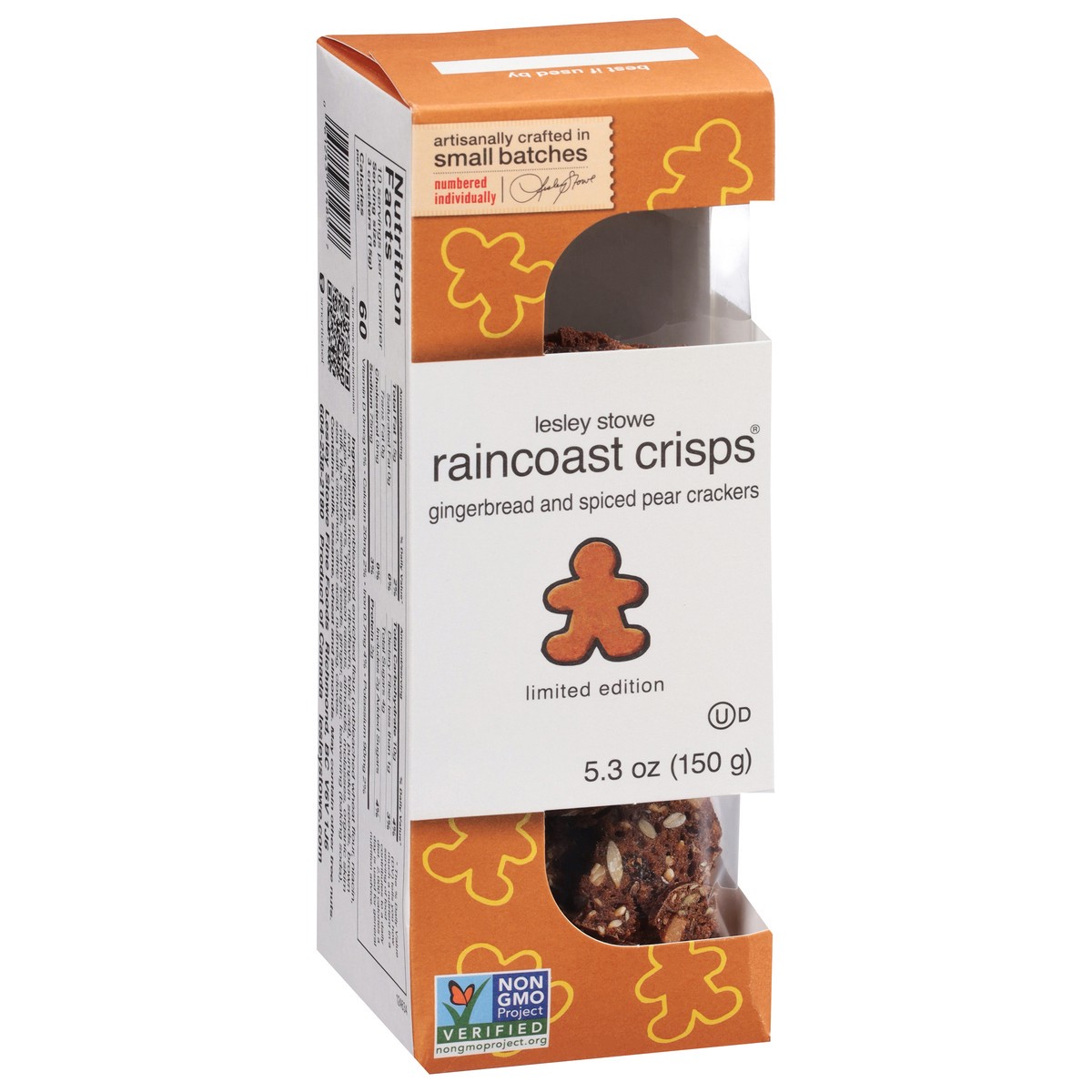 slide 2 of 9, Raincoast Crisps Gingerbread Spiced Pear Crackers, 1 ct