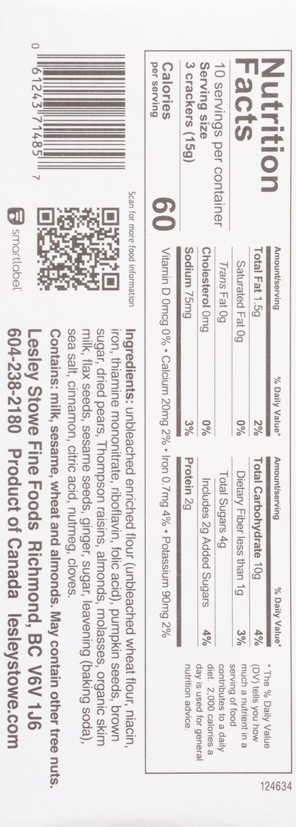 slide 7 of 9, Raincoast Crisps Gingerbread Spiced Pear Crackers, 1 ct