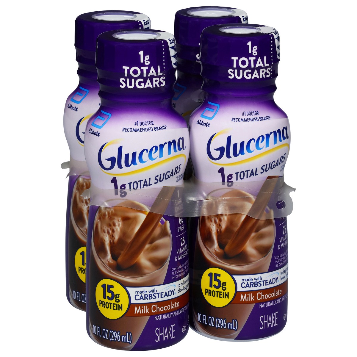slide 15 of 15, Glucerna Milk Chocolate Shake 4 - 10 fl oz Bottles, 4 ct