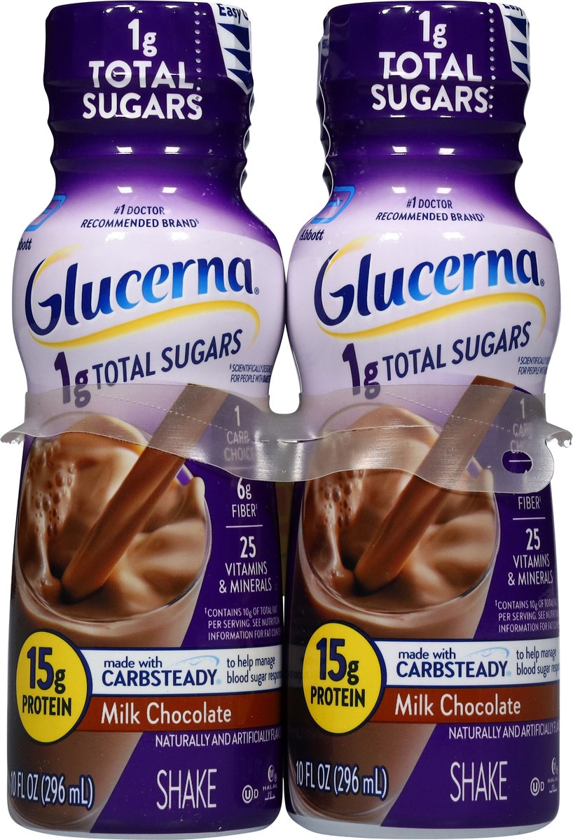 slide 2 of 15, Glucerna Milk Chocolate Shake 4 - 10 fl oz Bottles, 4 ct