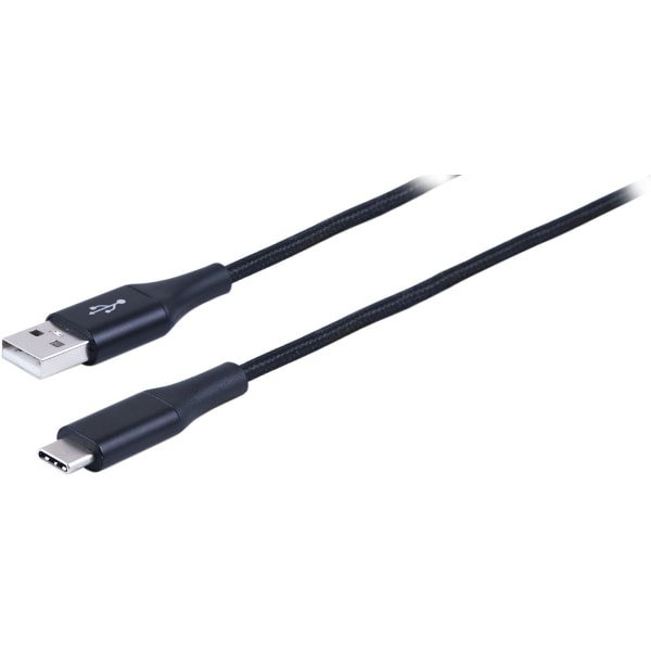 slide 1 of 4, Ativa Usb Type-C To Usb Type-A Braided Charging Cable, 3', Black, 45838, 1 ct