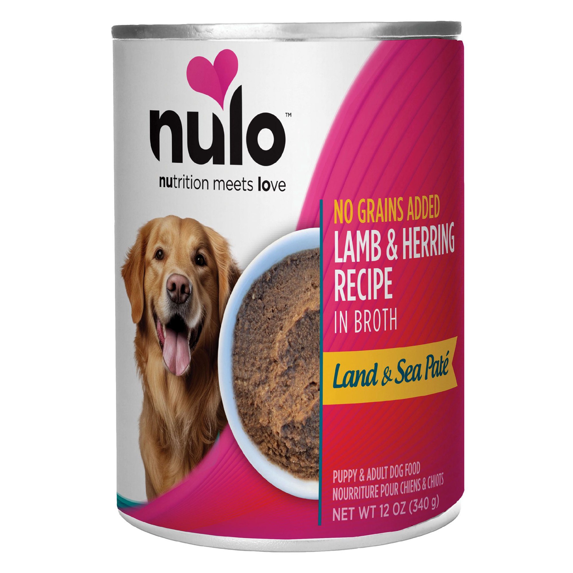 slide 1 of 1, Nulo Land & Sea Pate All Life Stages Wet Dog Food - Grain Free, 12 Oz, 12 oz