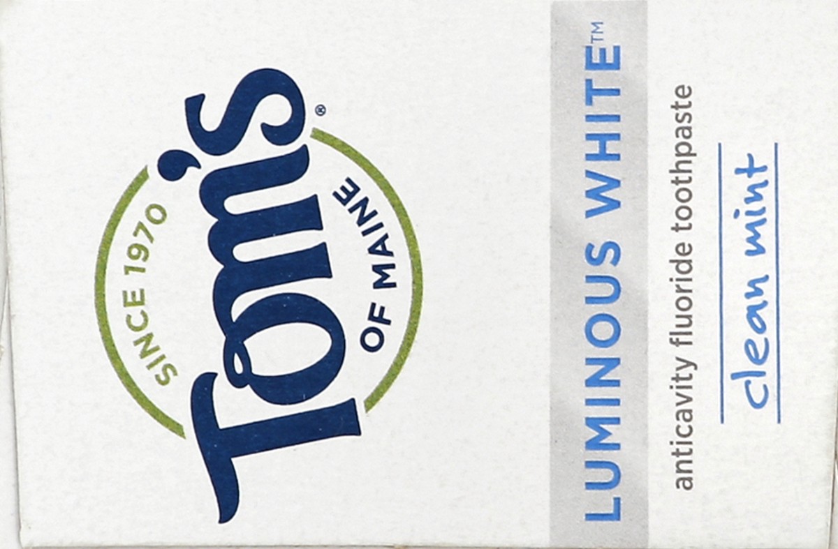 slide 3 of 5, Tom's of Maine Luminous White Clean Mint Natural Toothpaste, 4.7 oz