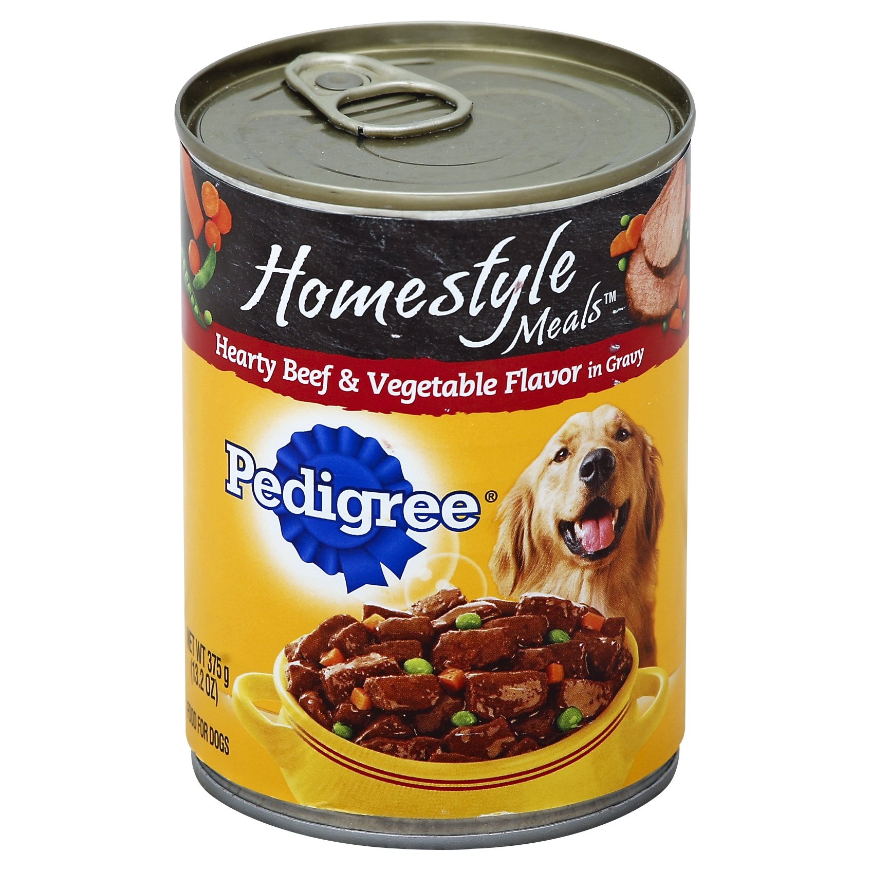 slide 1 of 1, Pedigree Homestyle Meals Hearty Beef & Vegetable Flavor in Gravy Dog Food 13.2 oz. Can, 13.2 oz