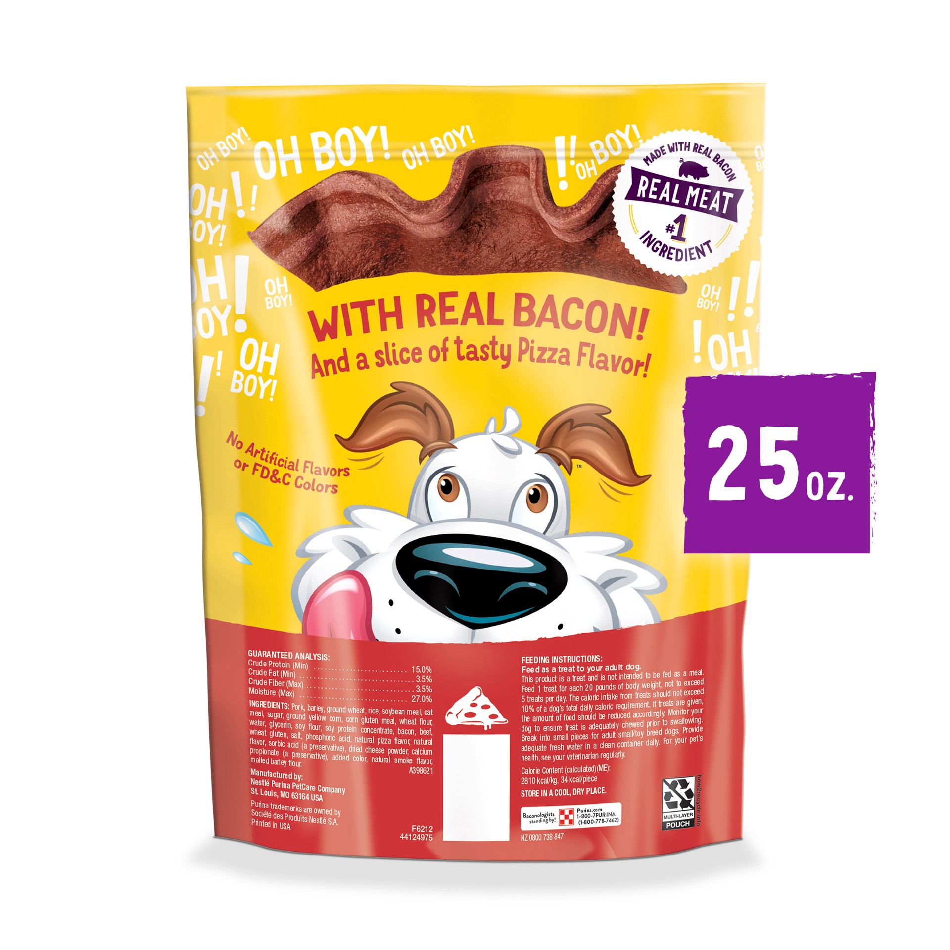 slide 7 of 8, Beggin' Purina Beggin' Dog Treats With Real Bacon, Pizza Flavor, 25 oz