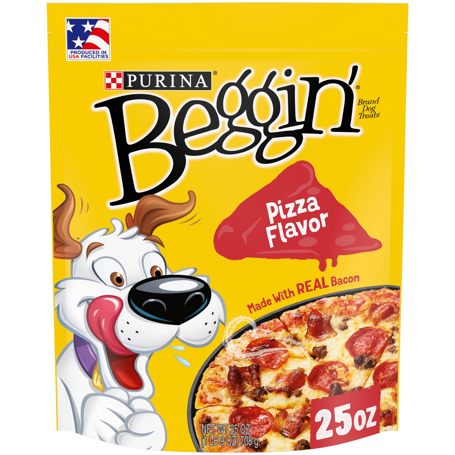 slide 1 of 8, Beggin' Purina Beggin' Dog Treats With Real Bacon, Pizza Flavor, 25 oz