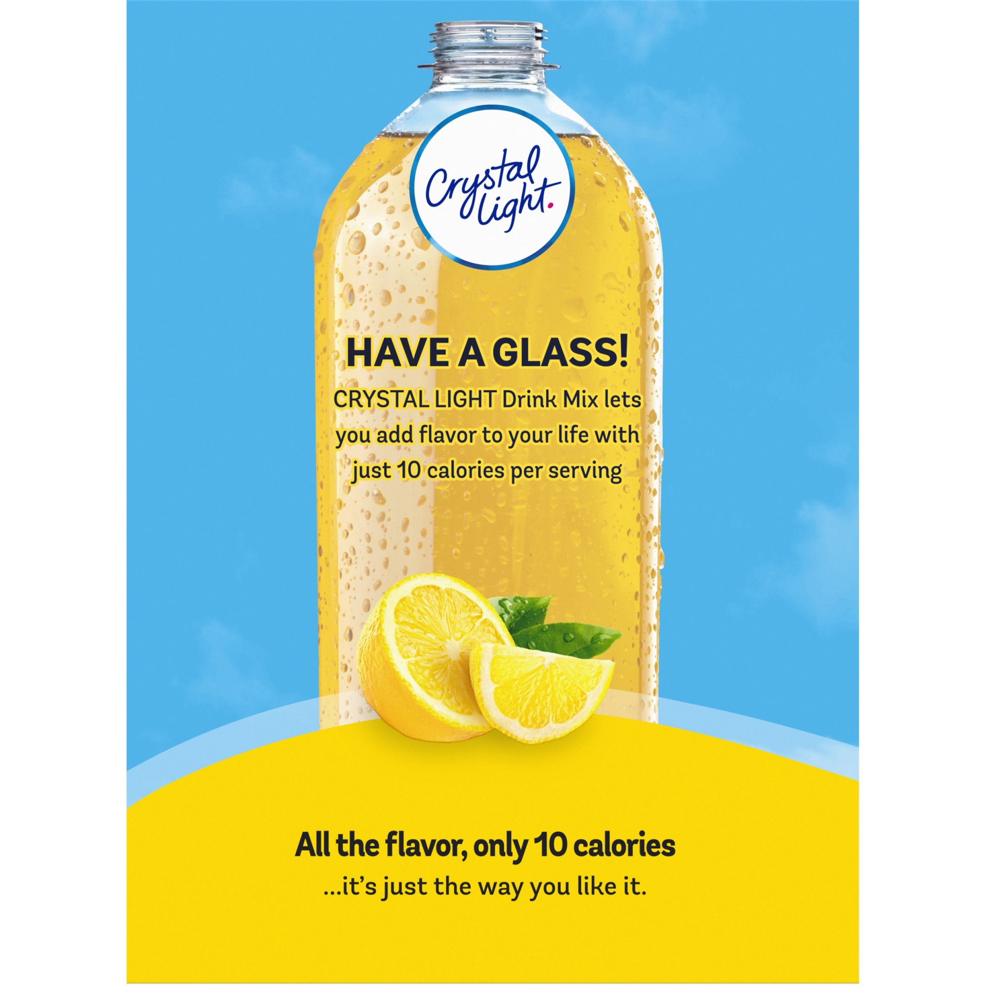 slide 2 of 2, Crystal Light Lemonade Naturally Flavored Powdered Drink Mix On-the-Go-Packets, 30 ct; 0.14 oz