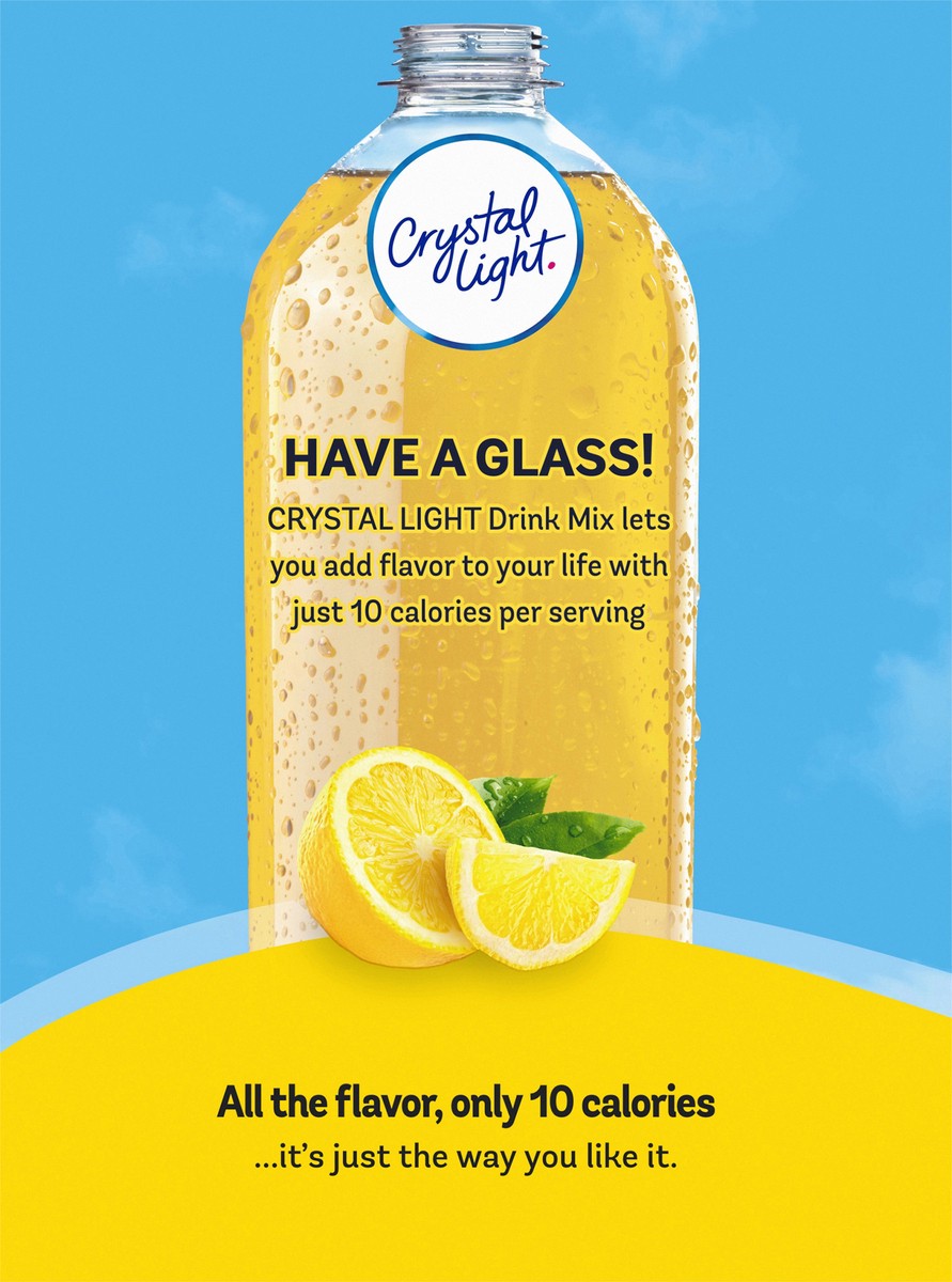 slide 4 of 9, Crystal Light Lemonade Naturally Flavored Powdered Drink Mix, 30 ct On-the-Go-Packets, 30 ct