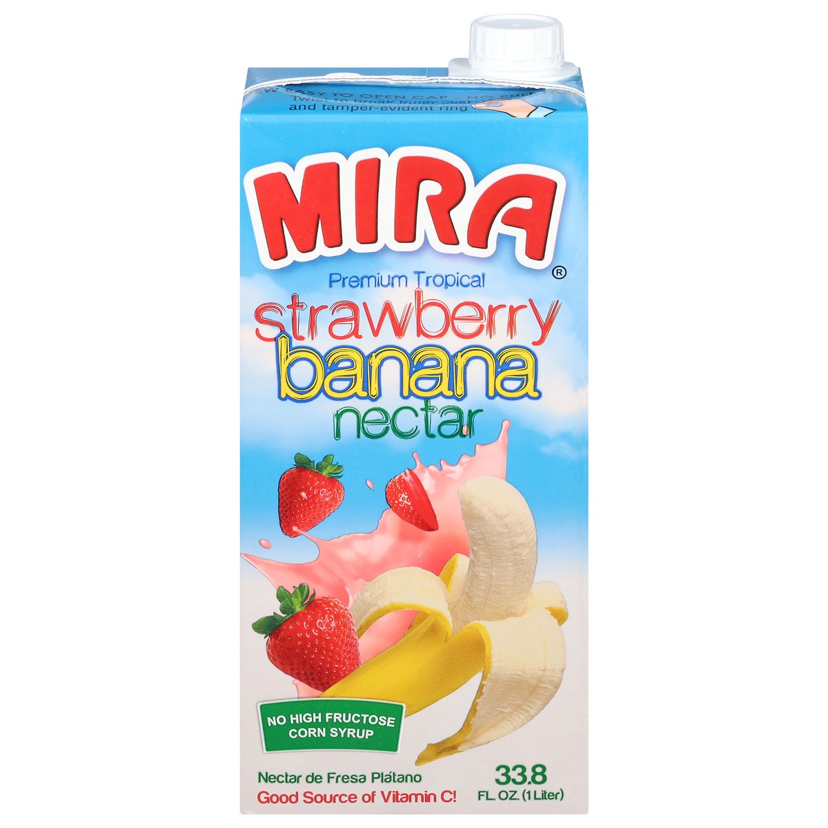 slide 1 of 4, Mira Strawberry Banana Nectar 33.8 fl oz, 33.8 fl oz